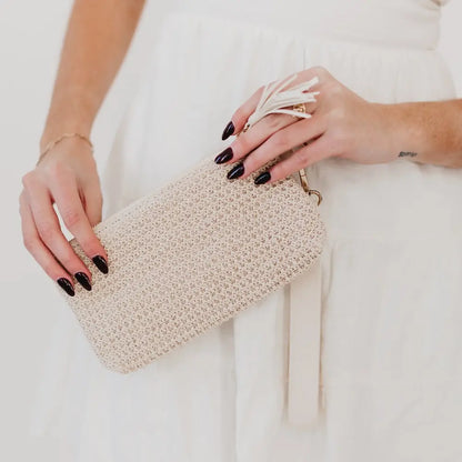 Rome Raffia Wallet