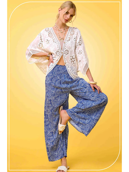 Boho Floral Dolman Cardigan
