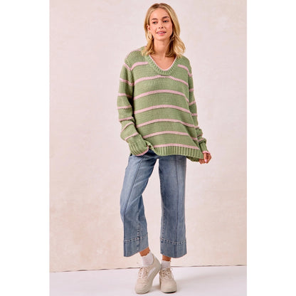 Striped Knit Sweater