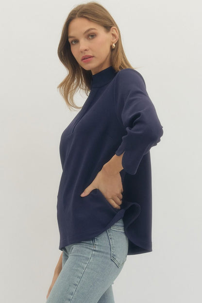Callie Split Neck Top