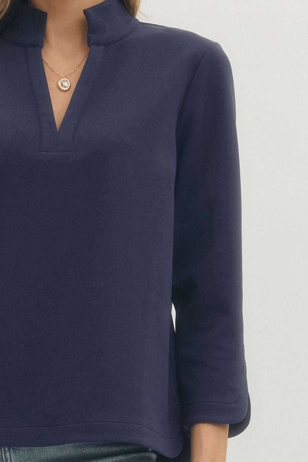 Callie Split Neck Top