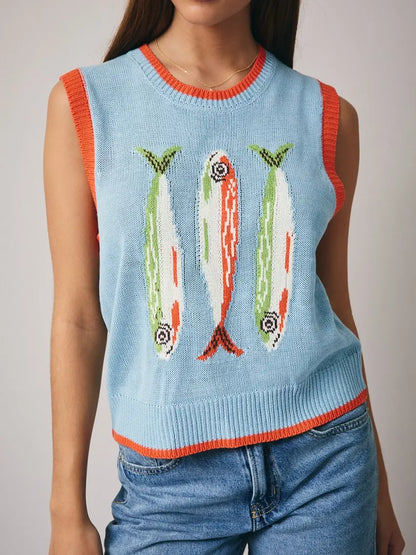 Fish Sweater Vest