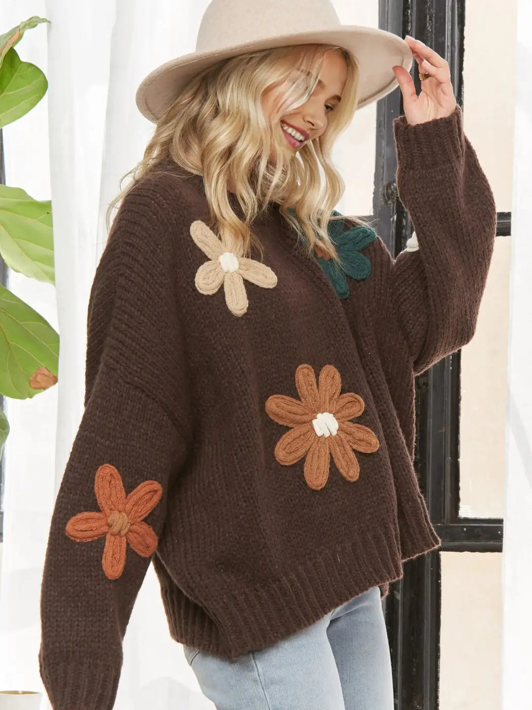 Floral Applique Sweater (More Colors)