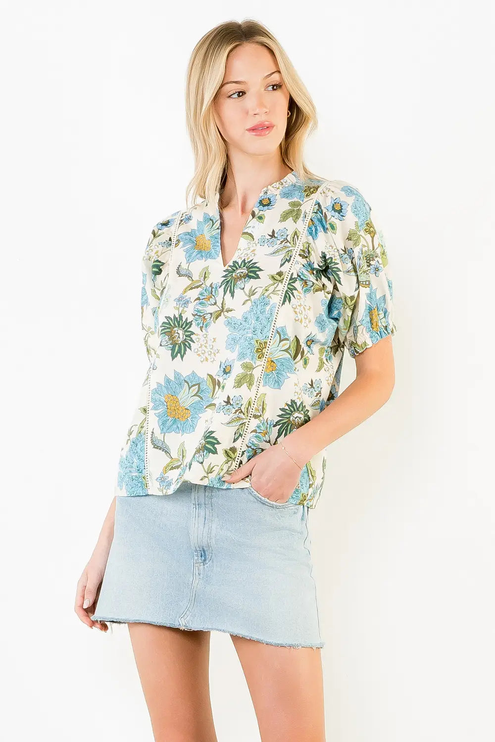 Penny Lace Trim Top