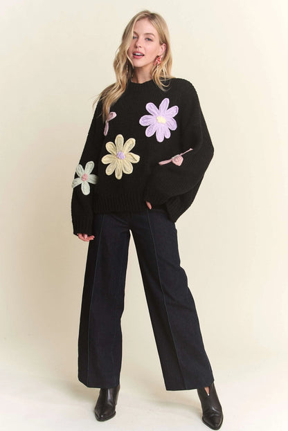 Floral Applique Sweater (More Colors)