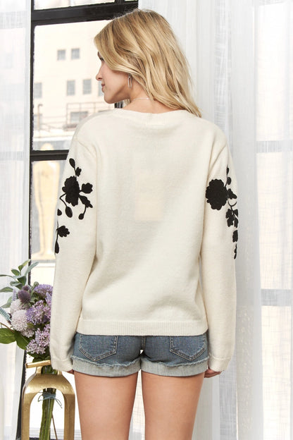 Leah Floral Sweater