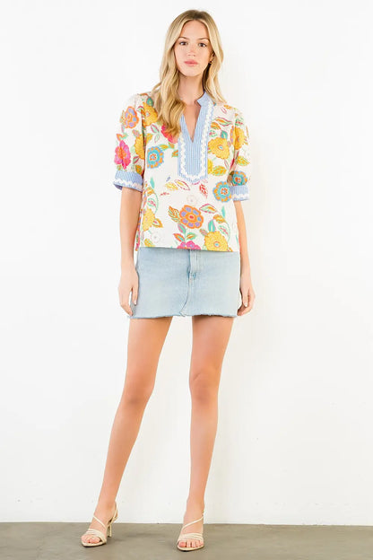 Mandy Floral Pattern Top