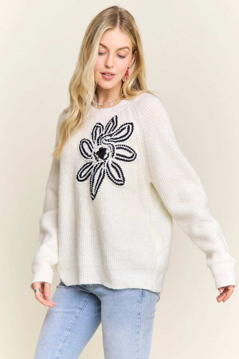 Flower Detail Sweater