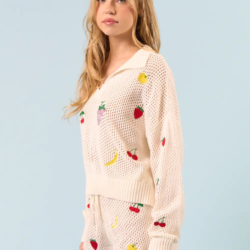 Fruit Embroidered Set