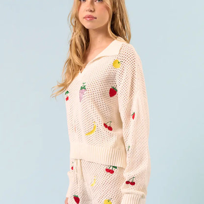 Fruit Embroidered Set
