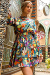 Sage Floral Dress