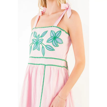 Marianna Embroidered Midi Dress