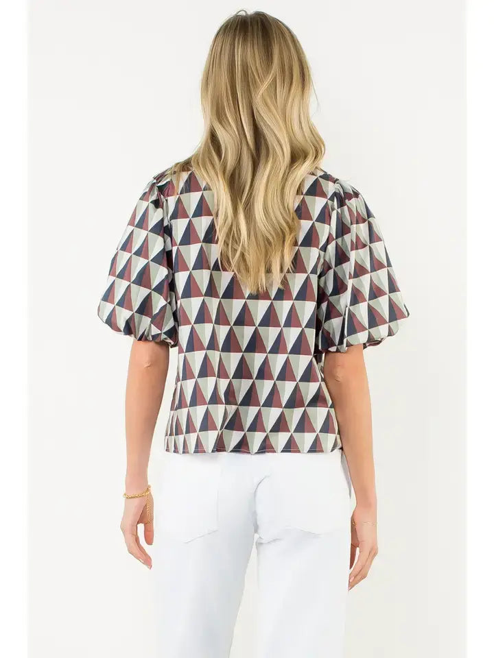 Lacey Geometric Top