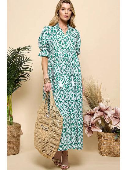 Half Sleeve Print Dress ~SALE $34.40~