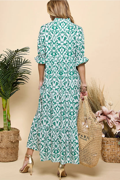 Half Sleeve Print Dress ~SALE $34.40~