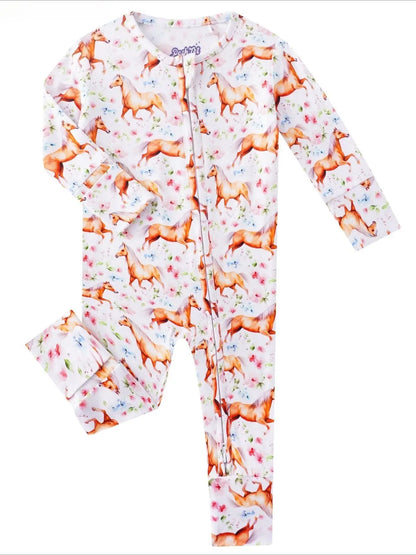 Floral Horse Romper