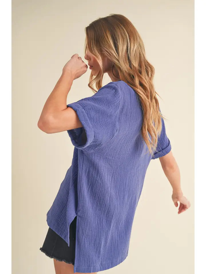 Jamy Collared Top ~SALE $19.20~