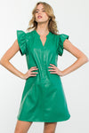 Green Leather Dress