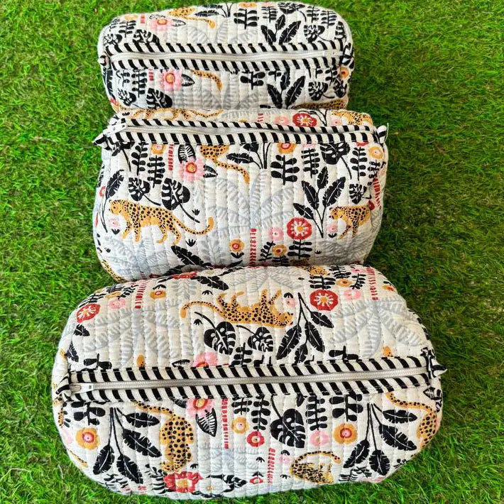 Quilted Cosmetic Bag Set