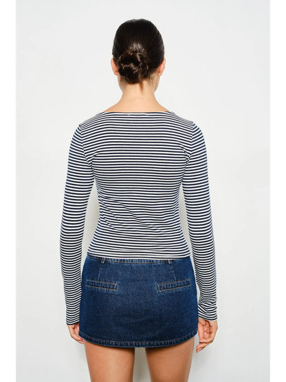 Kelsea Striped Lobster Top