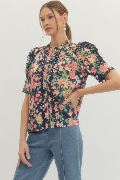 Clara Scallop Lace Top