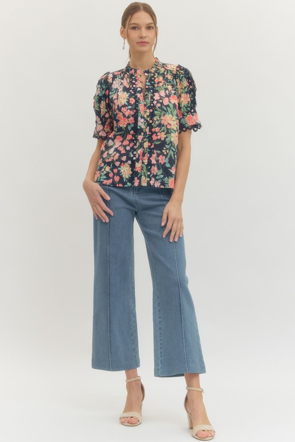 Clara Scallop Lace Top