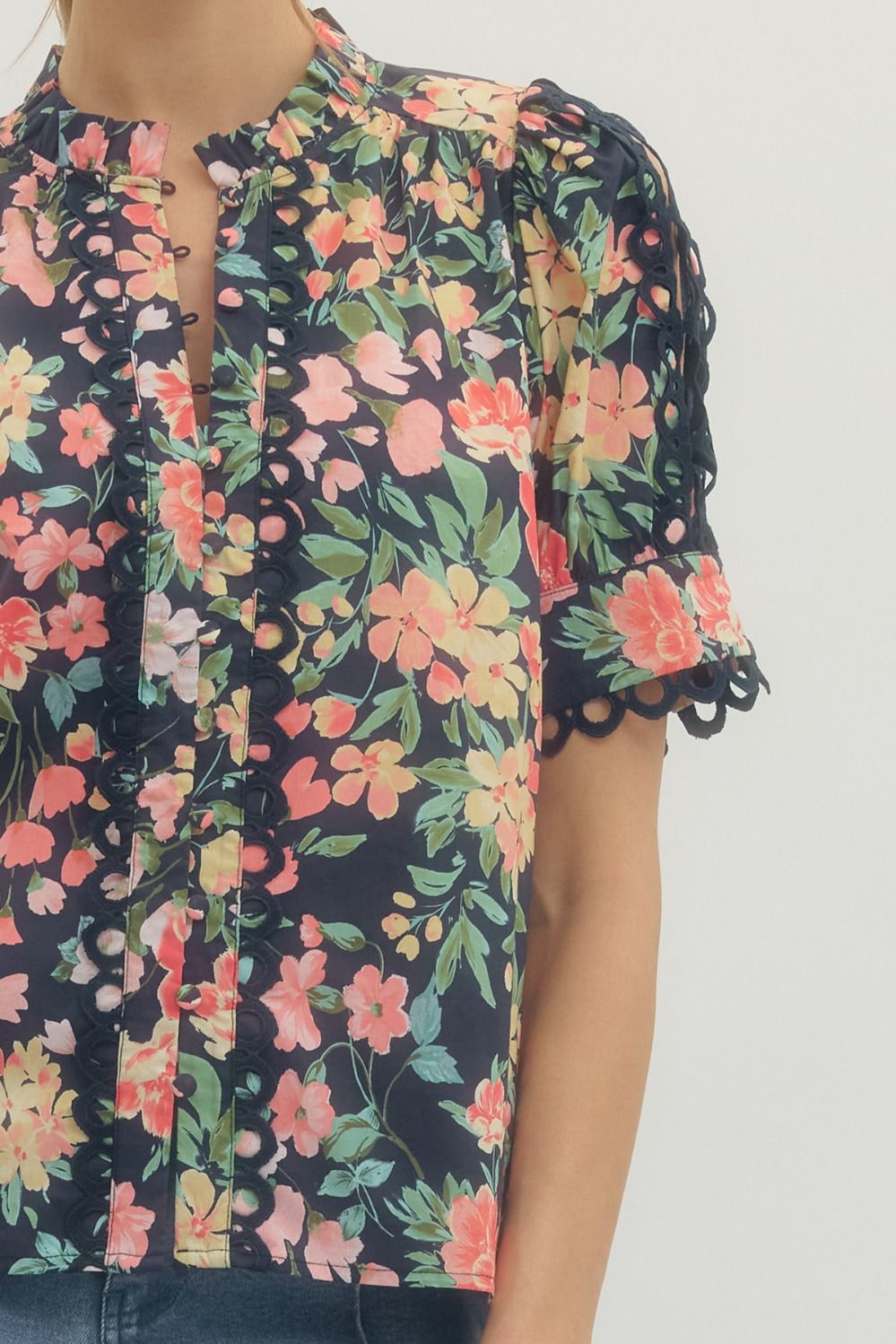 Clara Scallop Lace Top