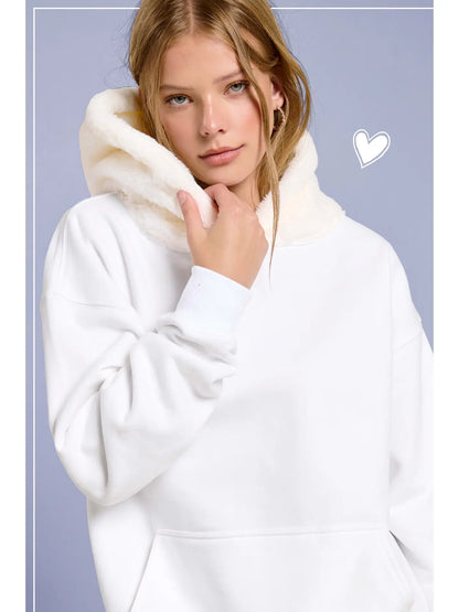 Fur Hooded Sweatshirt