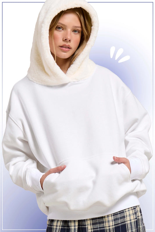 Fur Hooded Sweatshirt