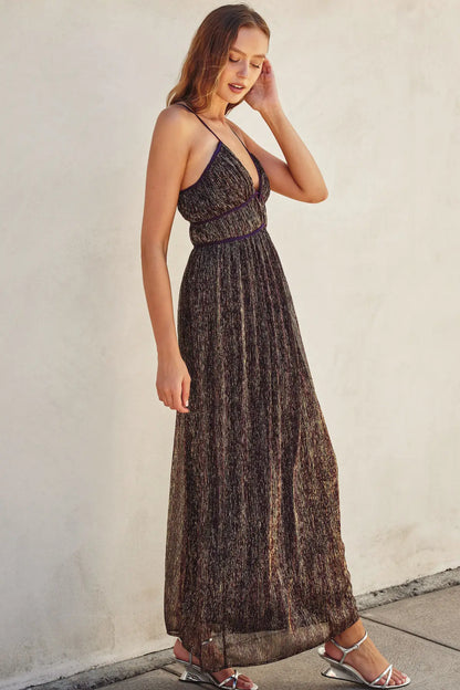 Metallic Maxi Dress