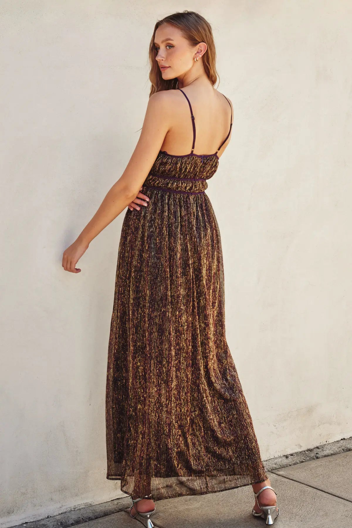Metallic Maxi Dress