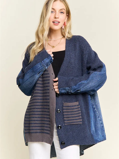 Mixed Media Cardigan