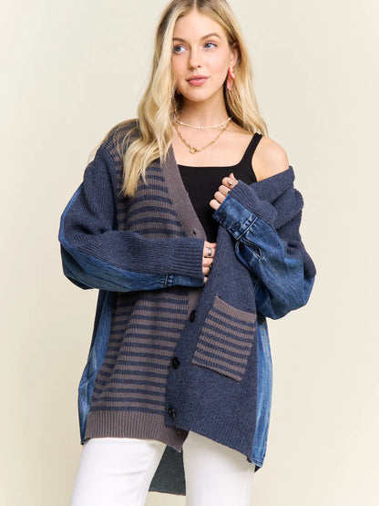 Mixed Media Cardigan