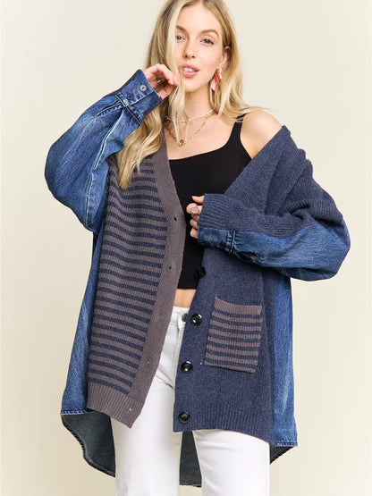 Mixed Media Cardigan