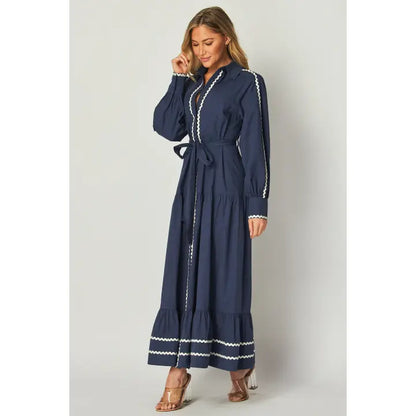 Wave Ribbon Maxi Dress
