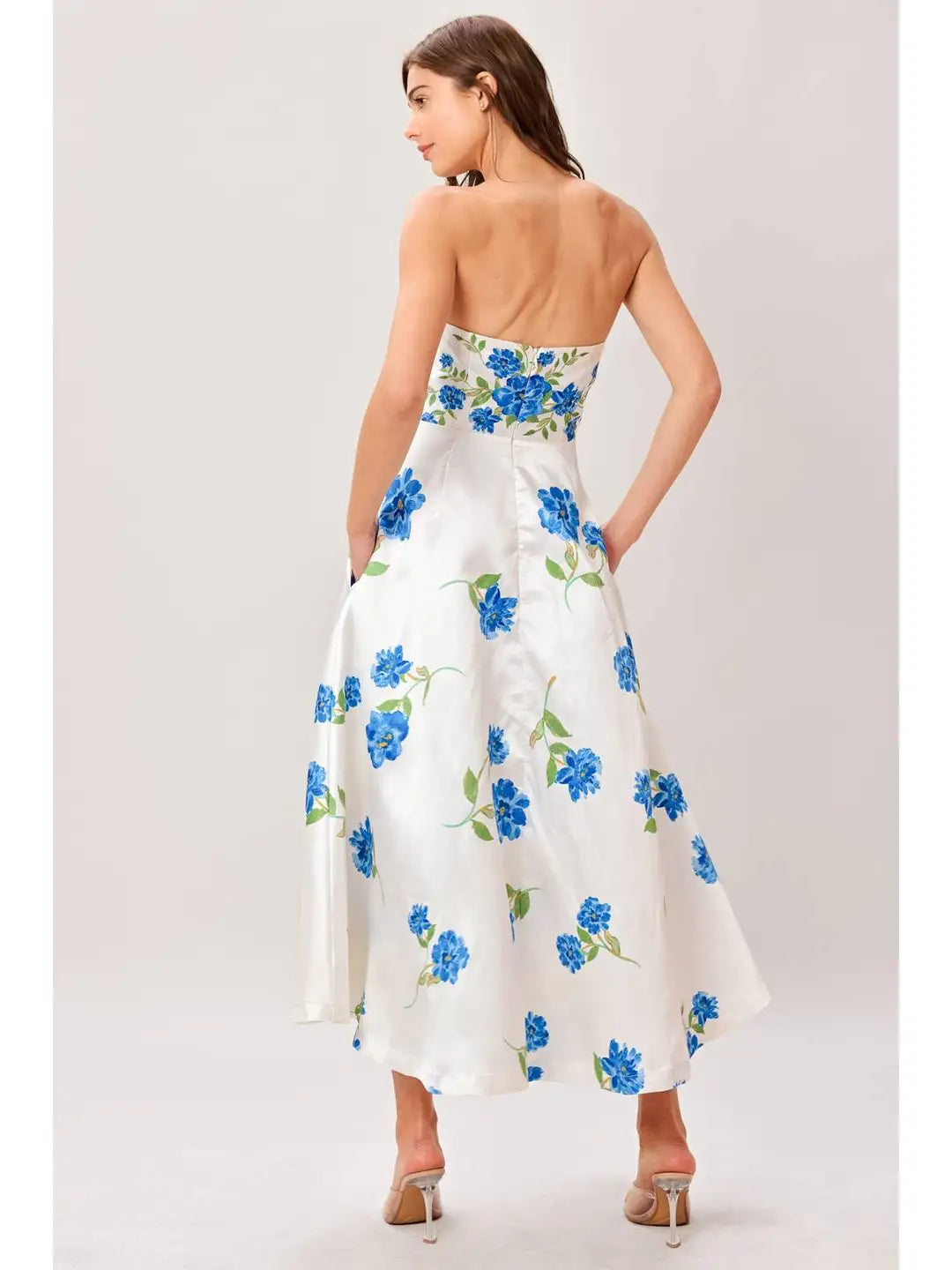 Greta Strapless Midi Dress