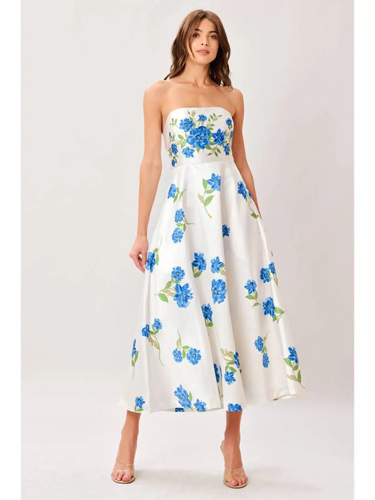 Greta Strapless Midi Dress