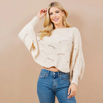Openwork Loose Knit Sweater (More Colors)