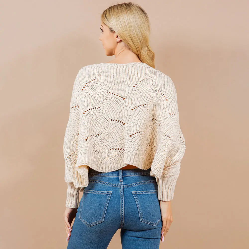 Openwork Loose Knit Sweater (More Colors)