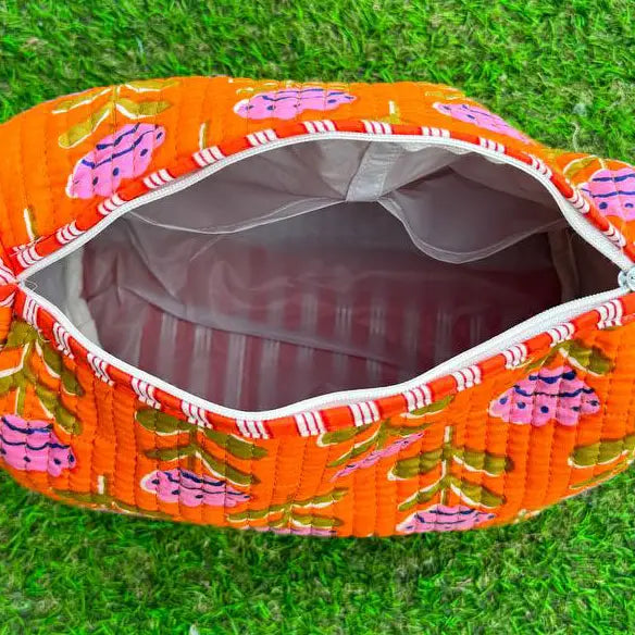 Quilted Cosmetic Bag Set