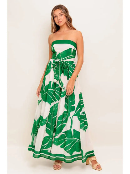 Rita Palm Maxi Dress