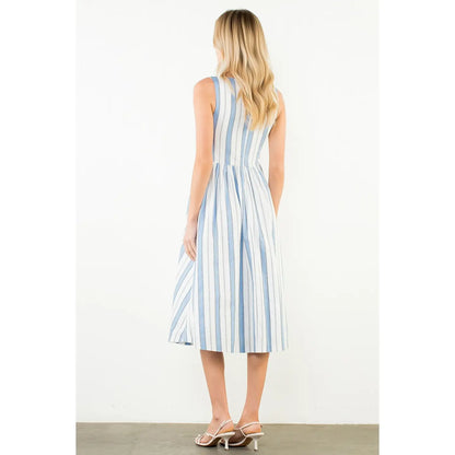 Harlow Striped Midi Dress