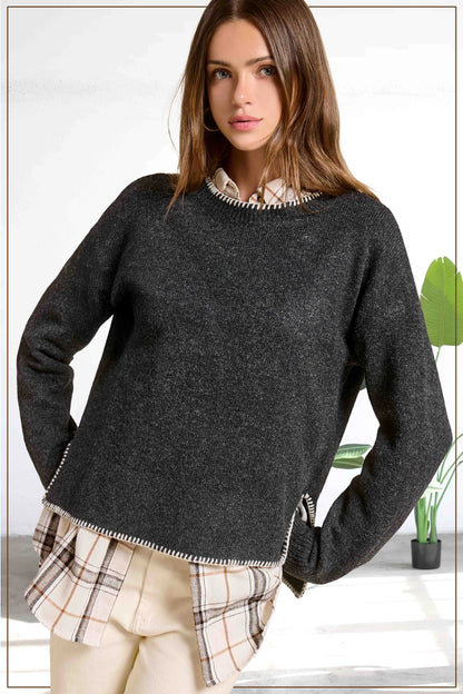 Blanket Stitch Sweater (More Colors)