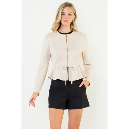 Peplum Suede Jacket