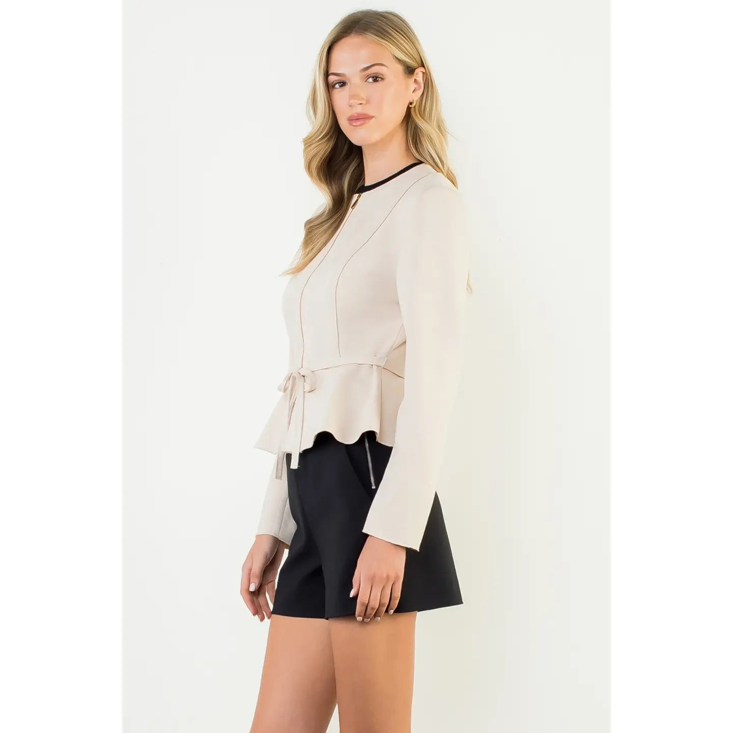 Peplum Suede Jacket