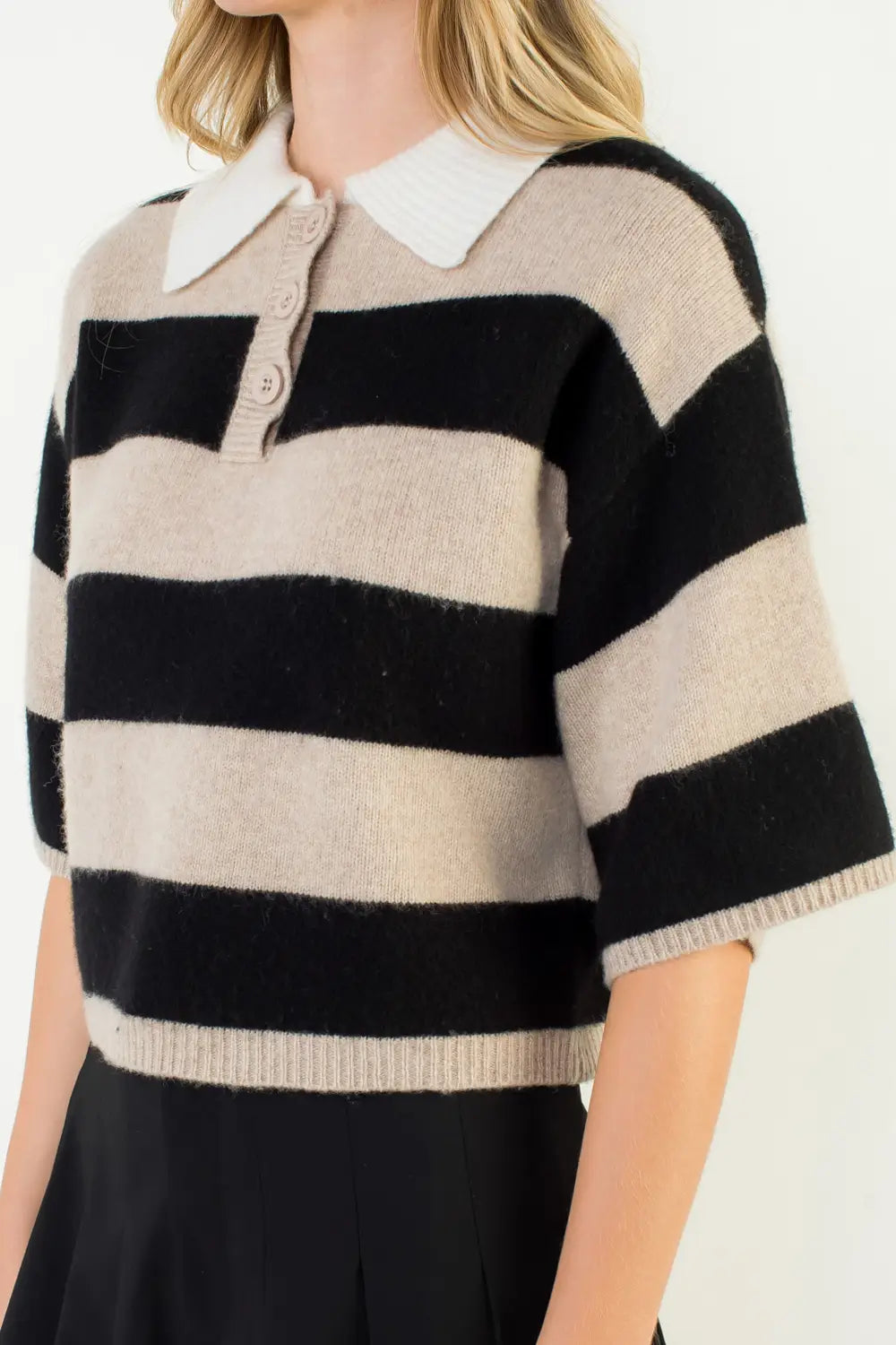 Cashmere Polo Knit Sweater