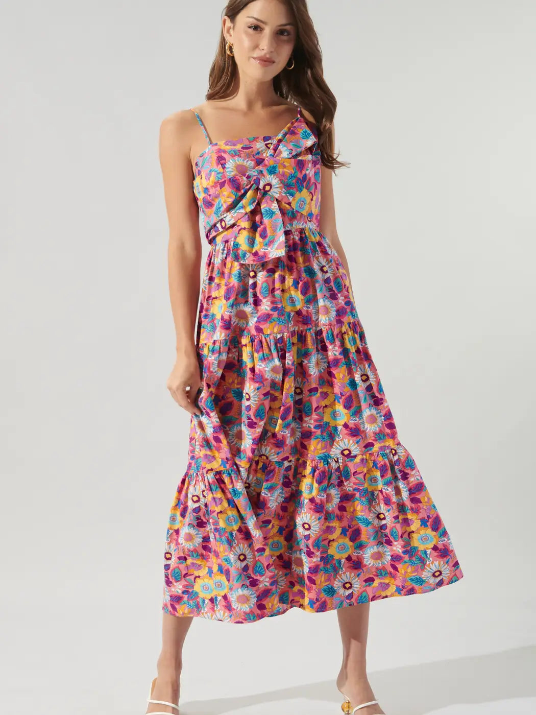 Floral Poplin Maxi Dress