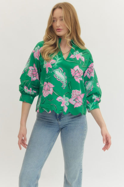 Quinn Scalloped Detailed Top