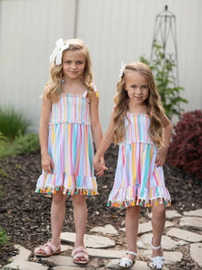 Rainbow Striped Dress