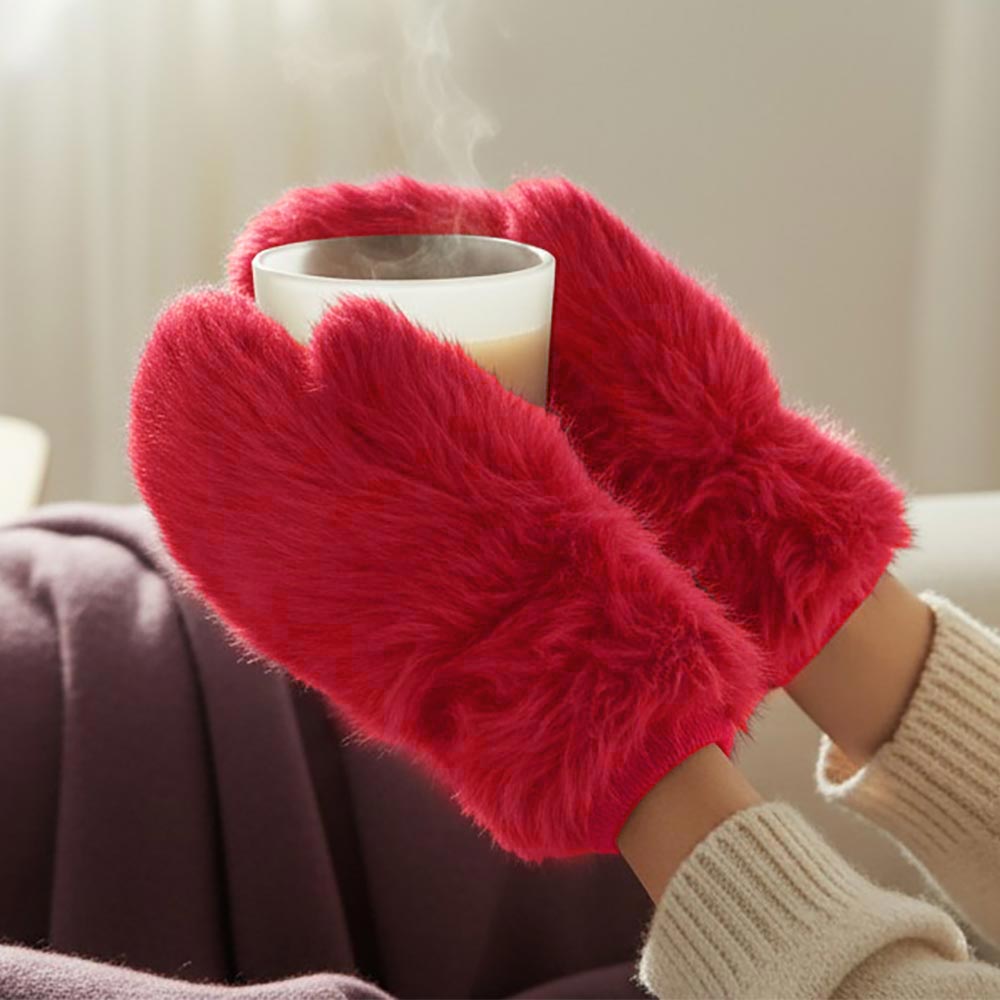 Faux Fur Mittens